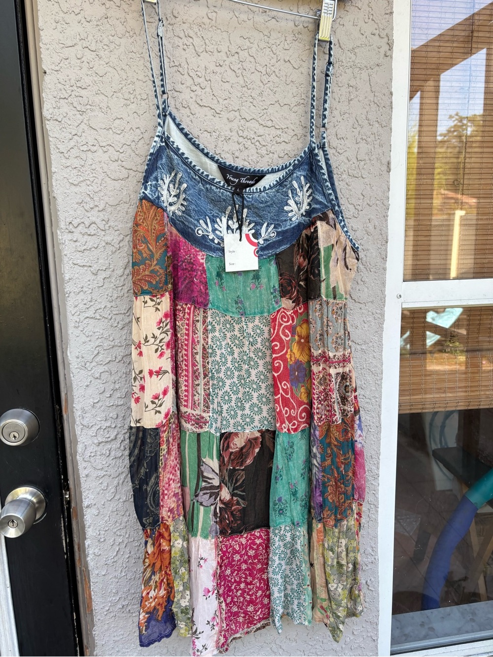 Patchwork Sleeveless Dress Top - Multicolor